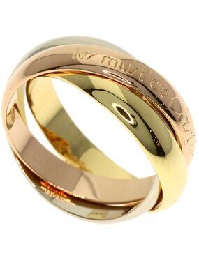 Cartier Trinity 49 Ring 18K Yellow Gold Pink White